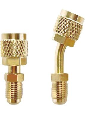 2PCS R410A Brass Adapters for Efficient HVAC & Refrigeration Connections NEW